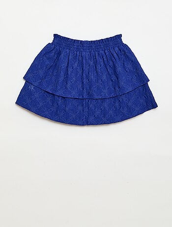 Jupe en broderies anglaises et volants