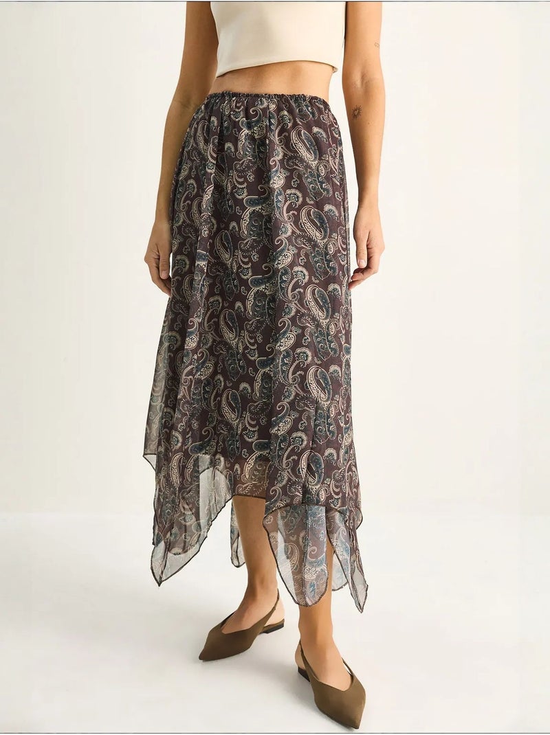 Jupe en coton lucci Multicolore - Kiabi
