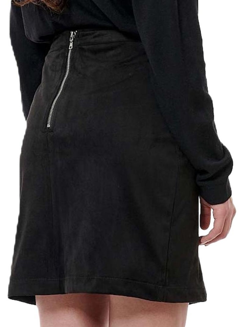 Jupe en Daim Femme Kaporal Noir - Kiabi