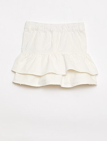 Jupe en denim avec volants