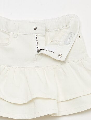 Jupe en denim avec volants