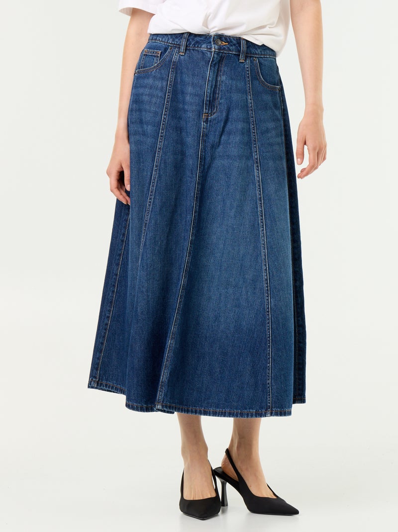 Jupe en denim Bleu - Kiabi