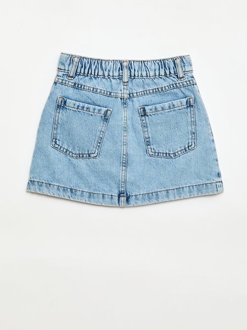 Jupe en denim boutonnée - Kiabi