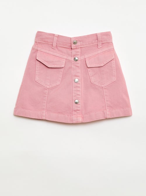 Jupe en denim boutonnée - Kiabi