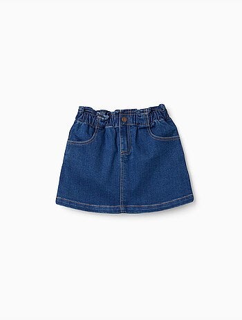 Jupe en jean avec taille paperbag et poches