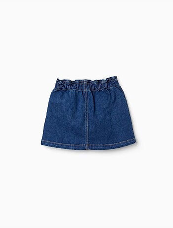 Jupe en jean avec taille paperbag et poches