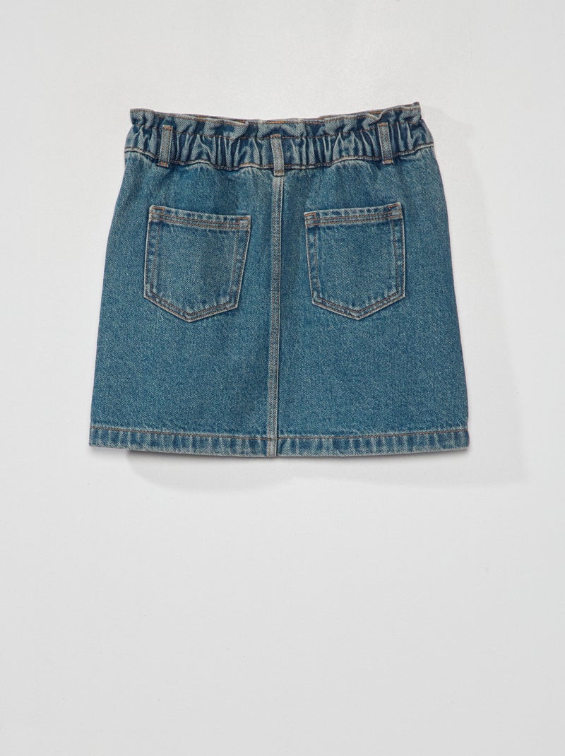 Jupe en jean à bords bruts irréguliers pour femme,haute audio,grande