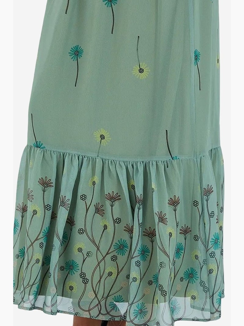 Jupe en mousseline à motifs bleu marine bdart Vert pastel - Kiabi