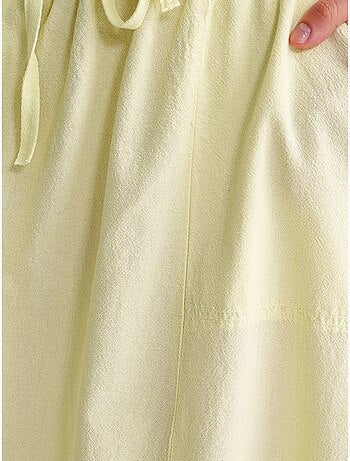 Jupe en popeline taille haute avec fermeture à cordon mixray