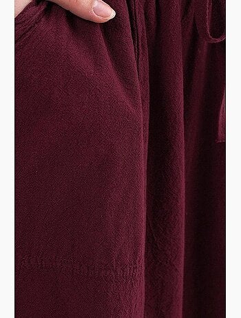 Jupe en popeline taille haute avec fermeture à cordon mixray