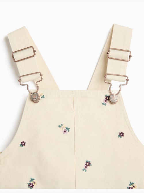 Jupe en salopette brodée avec des fleurs, mo fashion - Kiabi