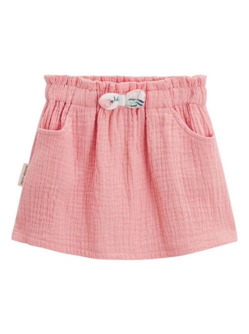 Jupe enfant rose en gaze de coton Caraïbes - Kiabi