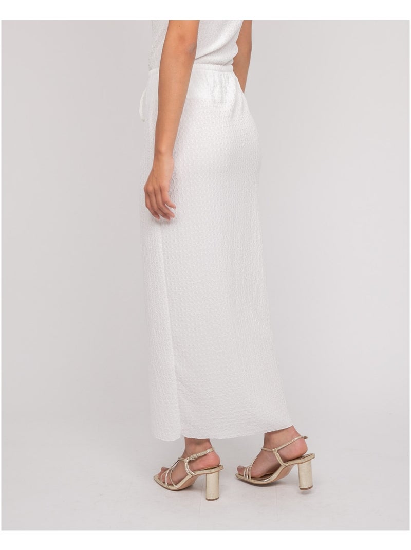 Jupe ensemble gaufré xotaka Blanc - Kiabi