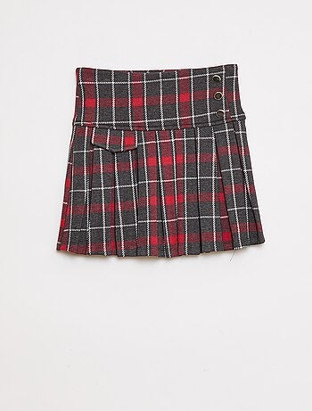 Jupe évasée avec motif à carreaux