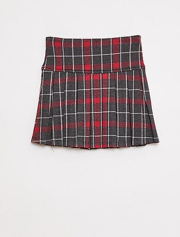 Jupe évasée avec motif à carreaux