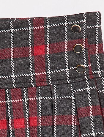Jupe évasée avec motif à carreaux