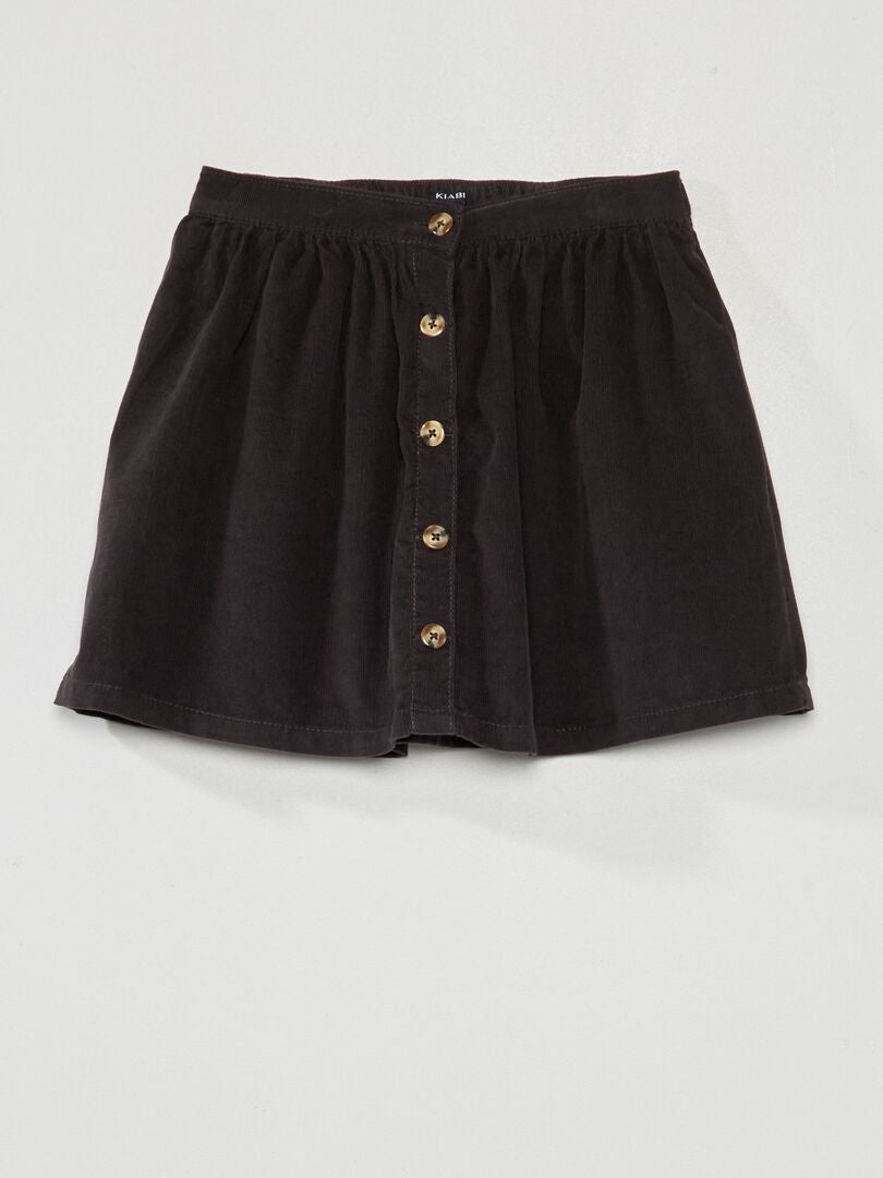 Jupe longue évasée avec taille élastiquée - noir - Femme - 15.00
