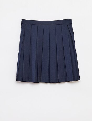 Jupe évasée et plissée unie