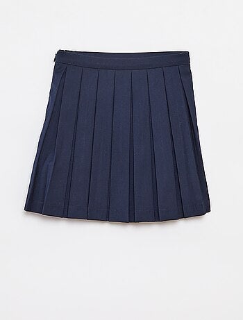 Jupe évasée et plissée unie