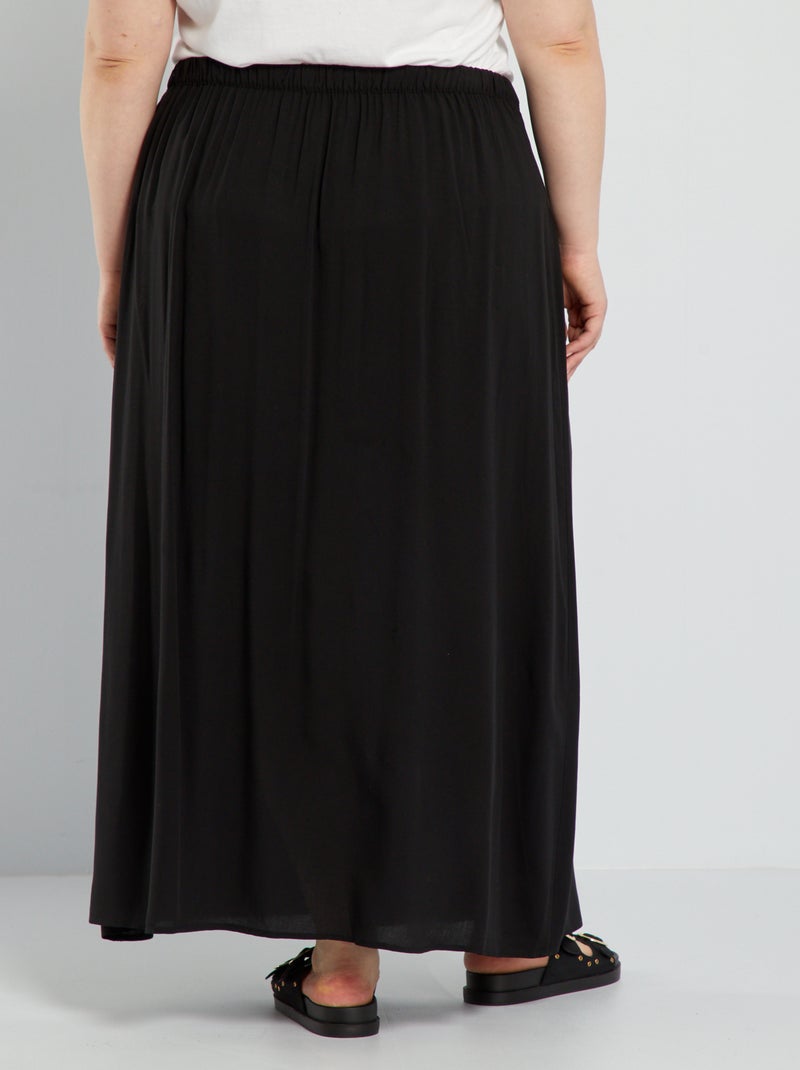 Generic Jupes pour femmes avec cordon de serrage réglable et taille élastique avec poches, jupe