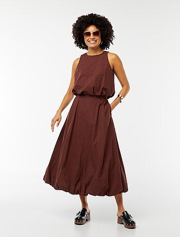 Jupe évasée midi forme ballon