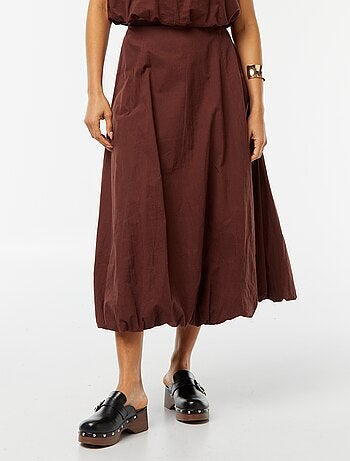 Jupe évasée midi forme ballon