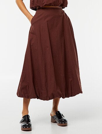 Jupe évasée midi forme ballon