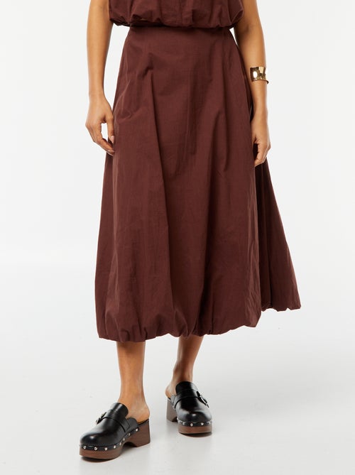 Jupe évasée midi forme ballon - Kiabi