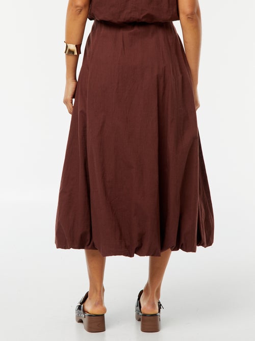 Jupe évasée midi forme ballon - Kiabi