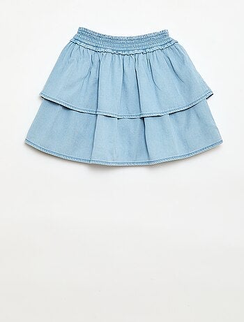 Jupe évasée taille élastiquée en coton