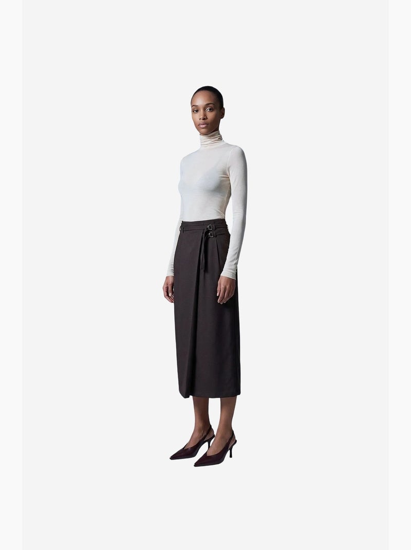 Jupe femme dilvin Marron chocolat - Kiabi