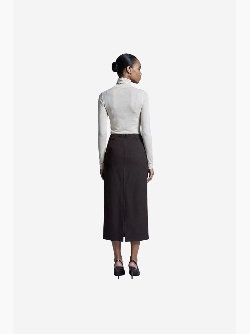 Jupe femme dilvin Marron chocolat - Kiabi