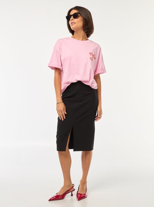 Jupe large taille haute - Kiabi