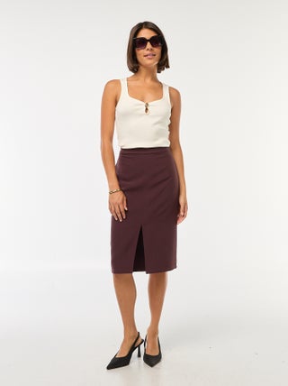 Jupe large taille haute