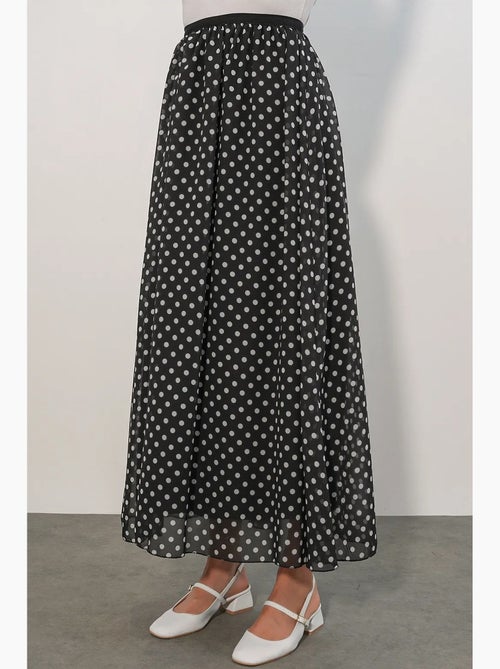 Jupe longue à pois, taille haute bdart - Kiabi