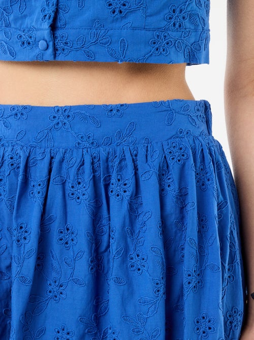 Jupe longue avec broderie anglaise - Kiabi