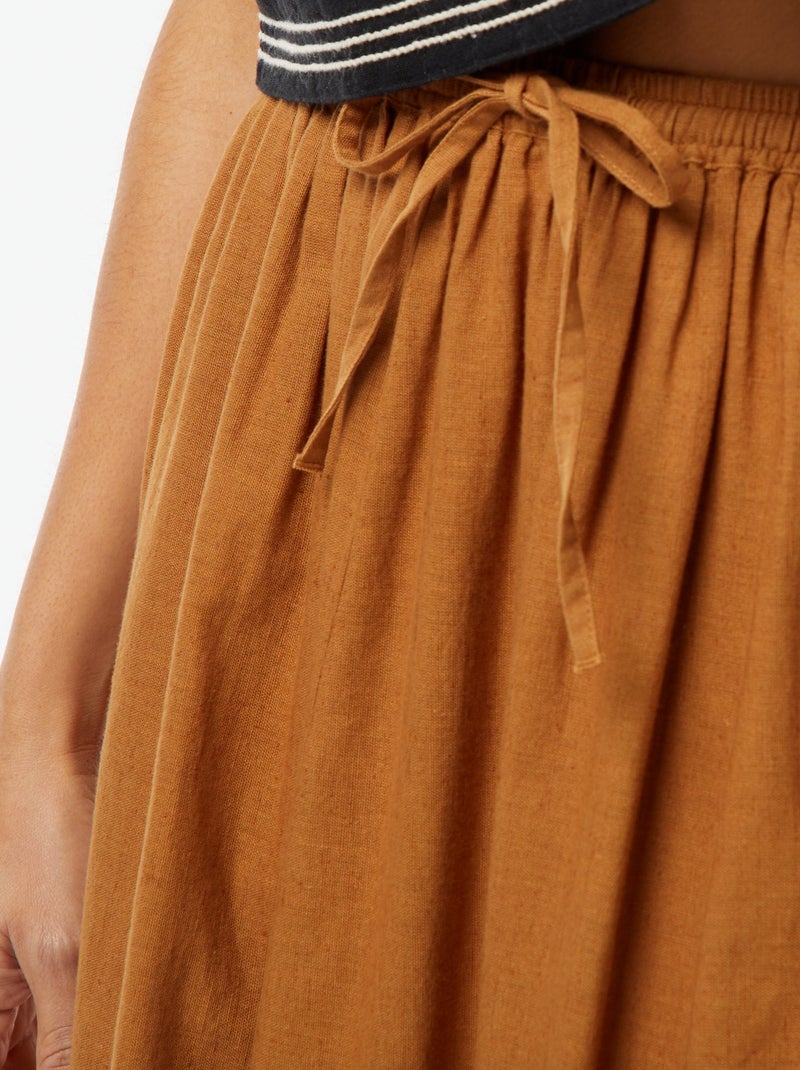 Jupe Mi-longue Taille Élastique Marron Pauporté Femme - 1304773-marron