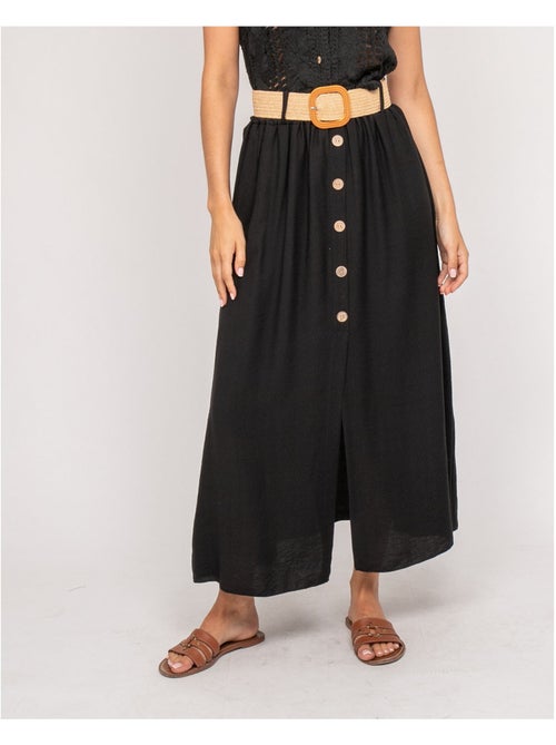 Jupe longue boutonnée avec ceinture XETO - Kiabi Jupe longue boutonnée avec ceinture XETO - Kiabi