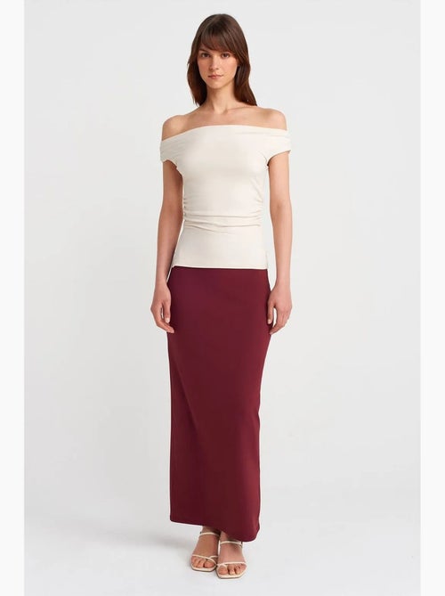 Jupe longue crayon à taille haute dilvin - Kiabi
