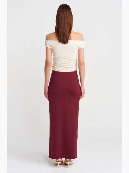 Jupe longue crayon à taille haute dilvin - Kiabi