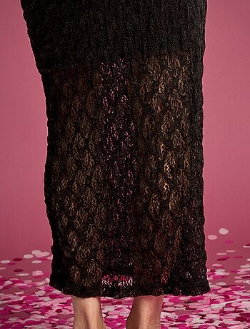 Jupe longue en dentelle