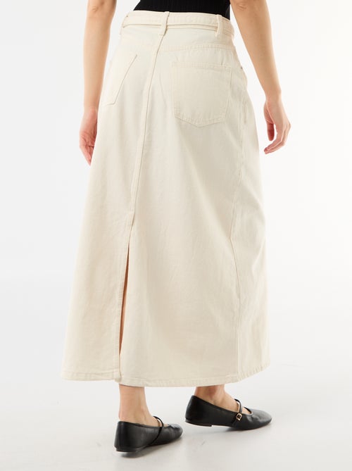 Jupe longue en jean - Kiabi