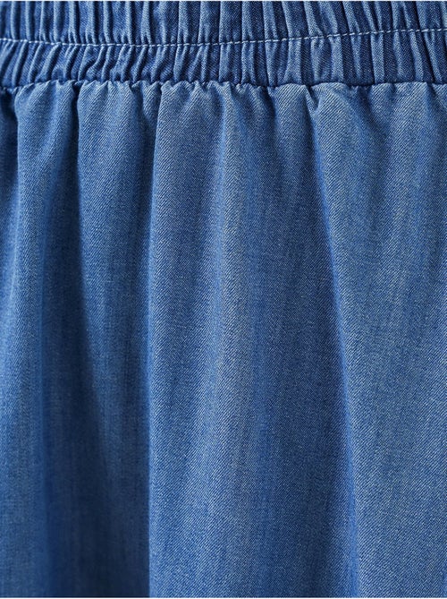 Jupe longue en jean trapèze taille haute bdart - Kiabi