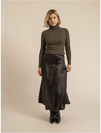 Jupe longue en satin xabatia