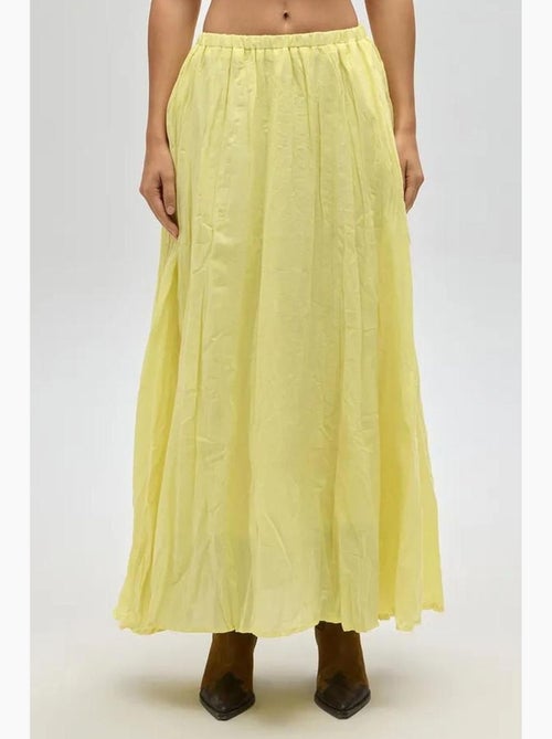 Jupe longue en seersucker taille haute mai mai studios - Kiabi