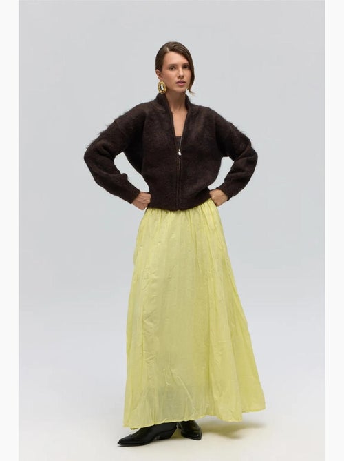 Jupe longue en seersucker taille haute mai mai studios - Kiabi
