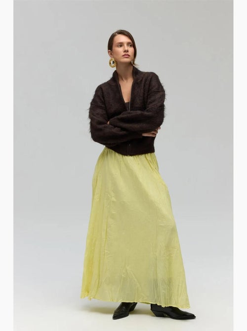 Jupe longue en seersucker taille haute mai mai studios - Kiabi