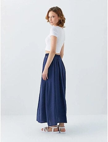 Jupe longue en tulle taille haute avec poches mixray