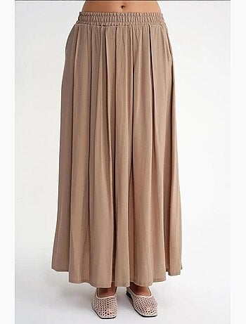 Jupe longue en tulle taille haute avec poches mixray