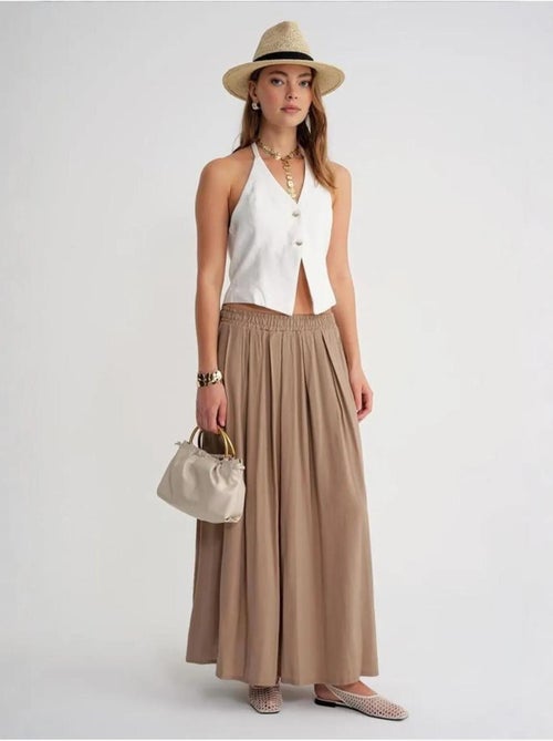 Jupe longue en tulle taille haute avec poches mixray - Kiabi